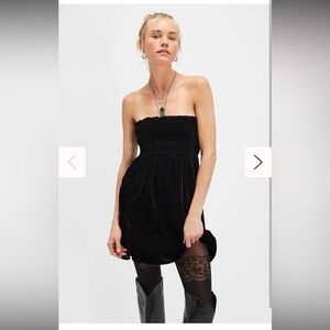 NWT FREE PEOPLE | Sunni Velvet Convertible Skirt | Color BLACK | Medium